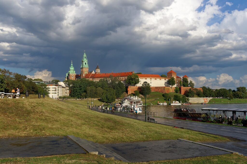 Wawel Castle above the Vistula, Kraków